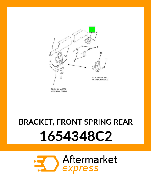 BRACKET, FRONT SPRING REAR 1654348C2