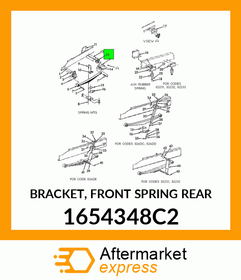 BRACKET, FRONT SPRING REAR 1654348C2