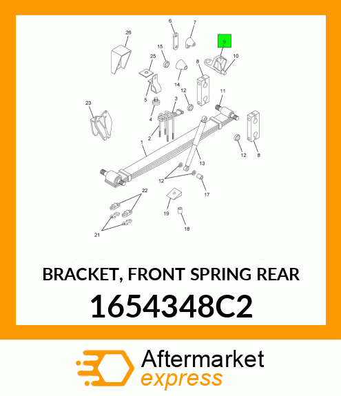 BRACKET, FRONT SPRING REAR 1654348C2