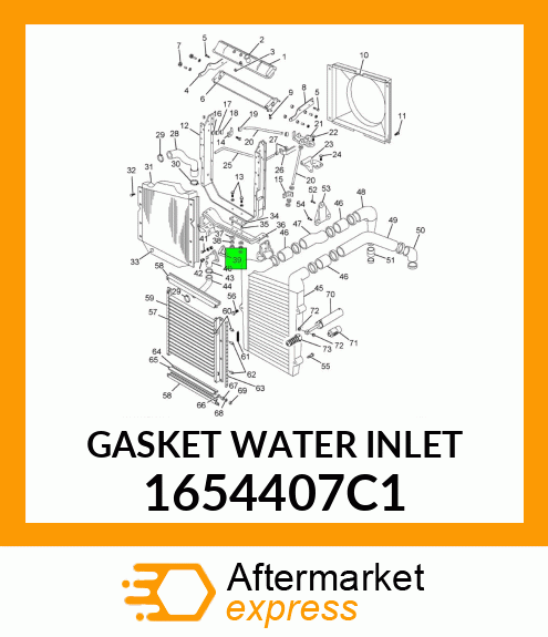 GASKET WATER INLET 1654407C1