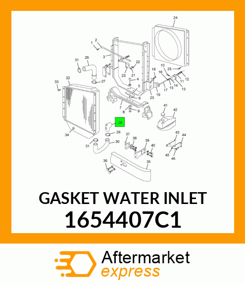 GASKET WATER INLET 1654407C1