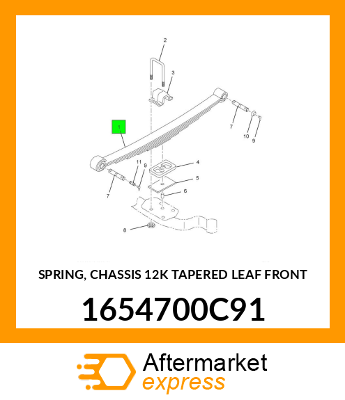 SPRING, CHASSIS 12K TAPERED LEAF FRONT 1654700C91