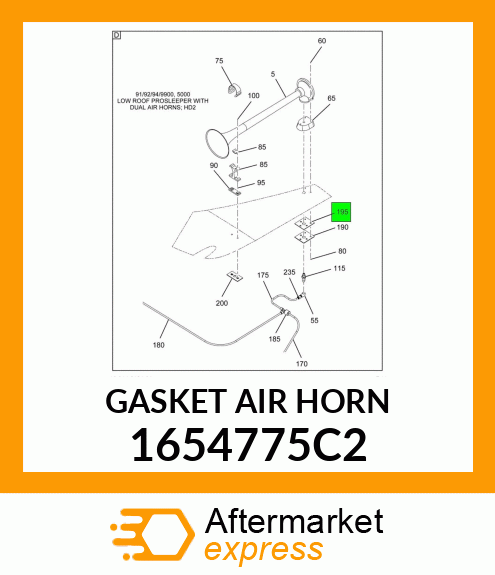 GASKET AIR HORN 1654775C2