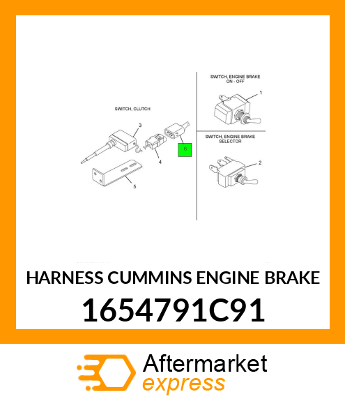 HARNESS CUMMINS ENGINE BRAKE 1654791C91