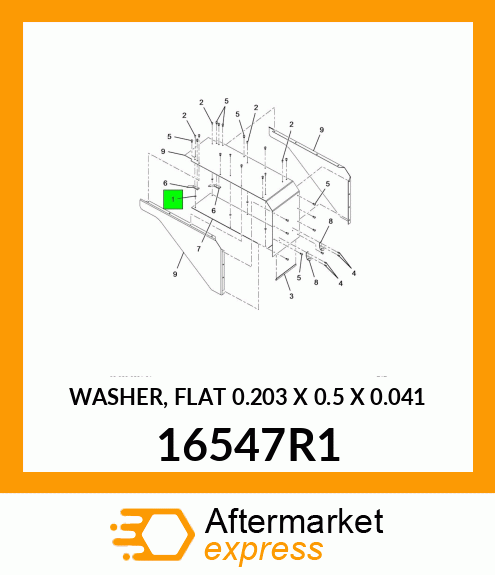 WASHER, FLAT 0.203 X 0.5 X 0.041 16547R1