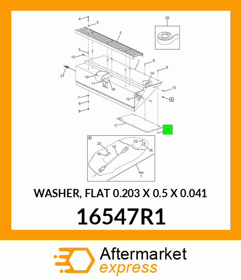 WASHER, FLAT 0.203 X 0.5 X 0.041 16547R1