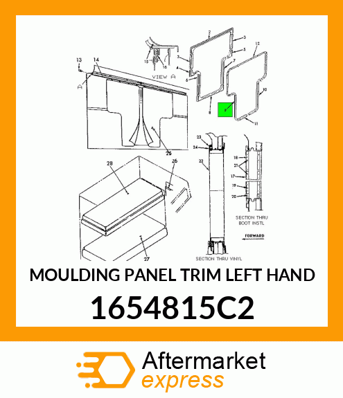 MOULDING PANEL TRIM LEFT HAND 1654815C2