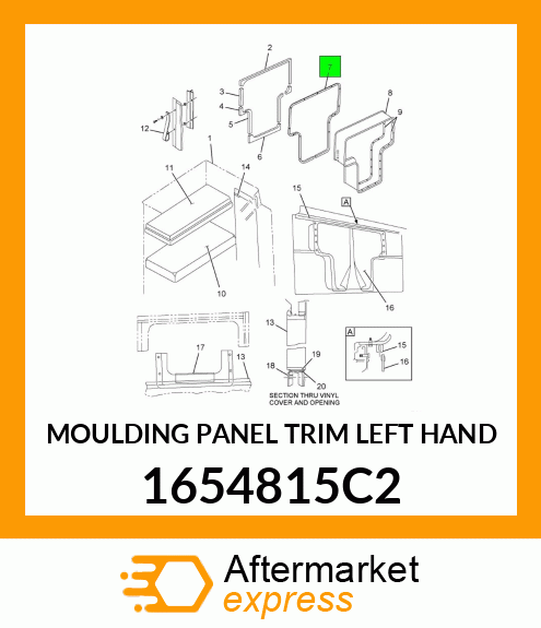 MOULDING PANEL TRIM LEFT HAND 1654815C2