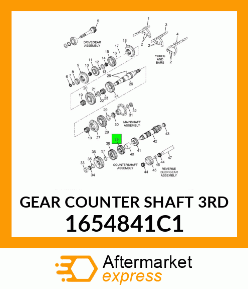 GEAR COUNTER SHAFT 3RD 1654841C1