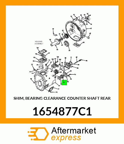 SHIM, BEARING CLEARANCE COUNTER SHAFT REAR 1654877C1