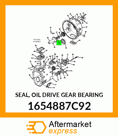 SEAL, OIL DRIVE GEAR BEARING 1654887C92