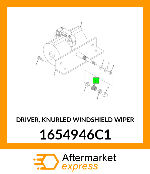 DRIVER, KNURLED WINDSHIELD WIPER 1654946C1