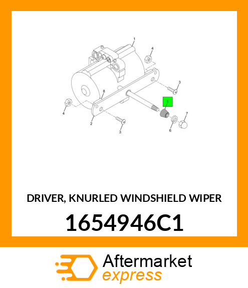 DRIVER, KNURLED WINDSHIELD WIPER 1654946C1