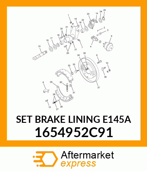 SET BRAKE LINING E145A 1654952C91