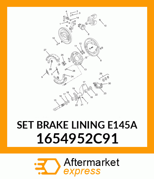 SET BRAKE LINING E145A 1654952C91