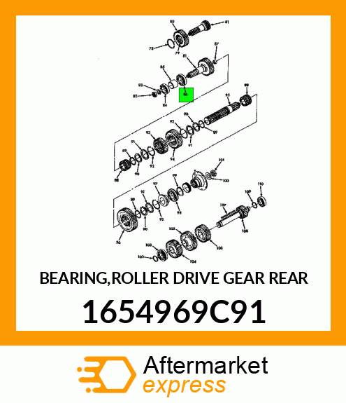 BEARING,ROLLER DRIVE GEAR REAR 1654969C91