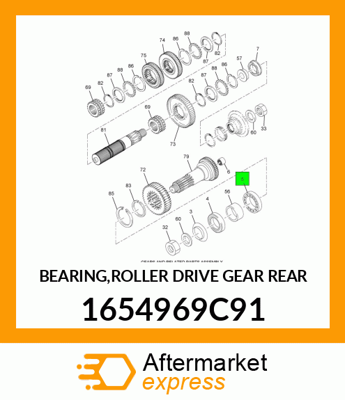 BEARING,ROLLER DRIVE GEAR REAR 1654969C91