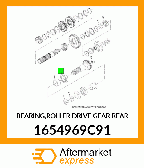 BEARING,ROLLER DRIVE GEAR REAR 1654969C91