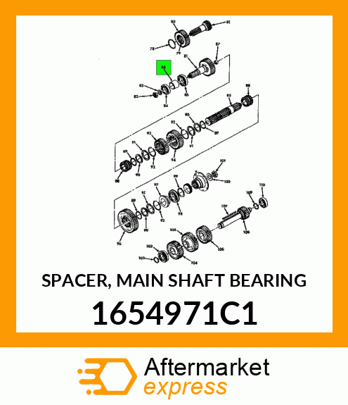 SPACER, MAIN SHAFT BEARING 1654971C1