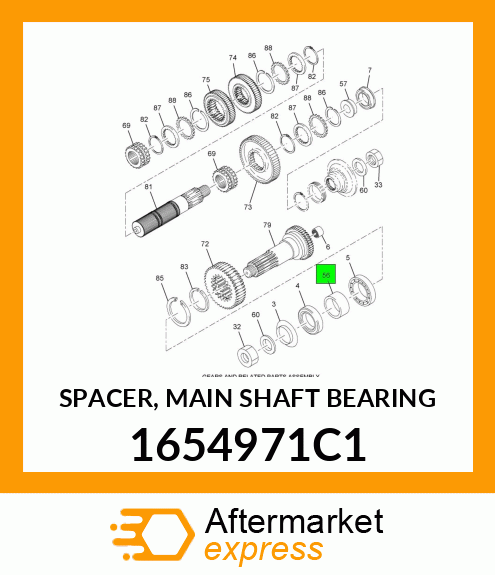 SPACER, MAIN SHAFT BEARING 1654971C1