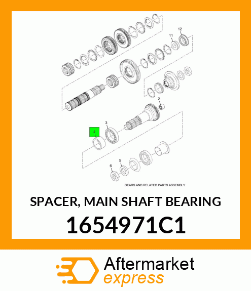 SPACER, MAIN SHAFT BEARING 1654971C1