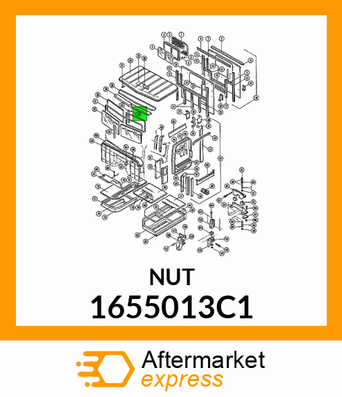 NUT, HIGH CROWN BLACK 1/4" UNC 1655013C1