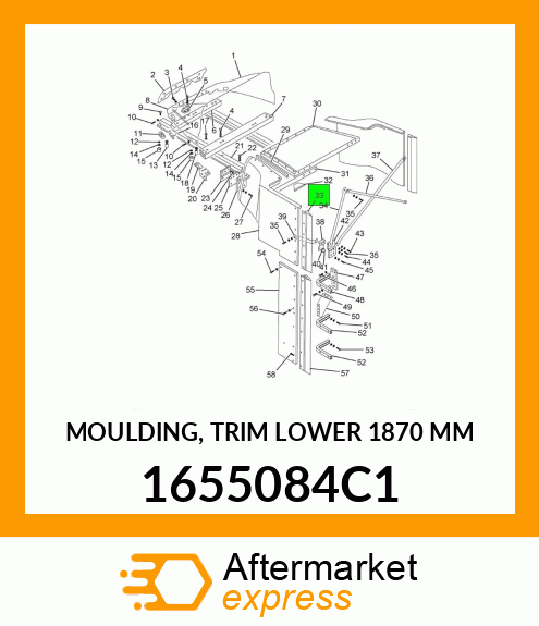 MOULDING, TRIM LOWER 1870 MM 1655084C1