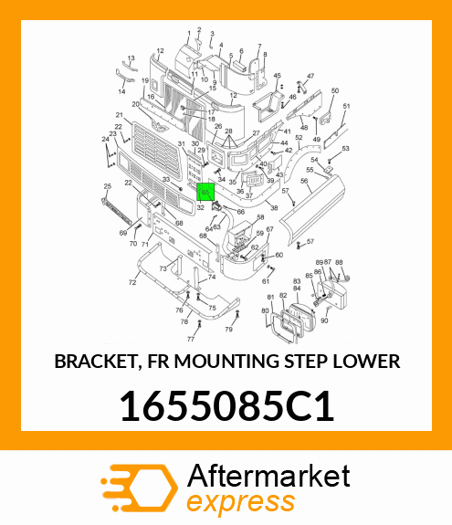 BRACKET, FR MOUNTING STEP LOWER 1655085C1