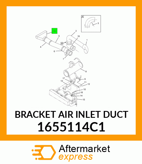 BRACKET AIR INLET DUCT 1655114C1