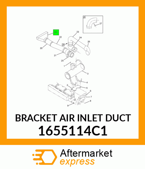 BRACKET AIR INLET DUCT 1655114C1