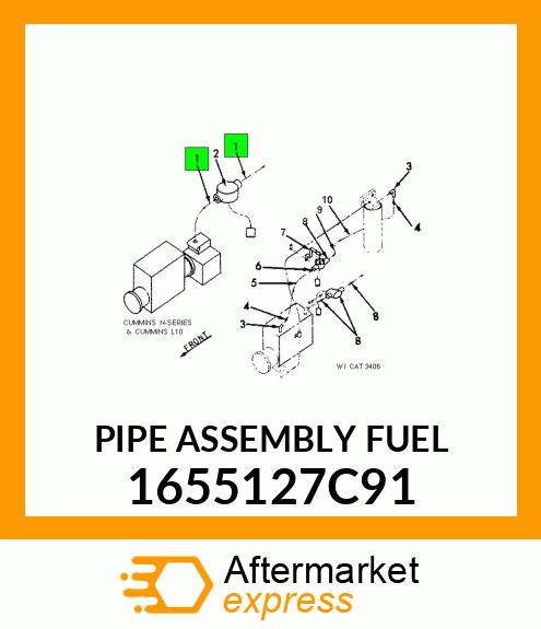 PIPE ASSEMBLY FUEL 1655127C91