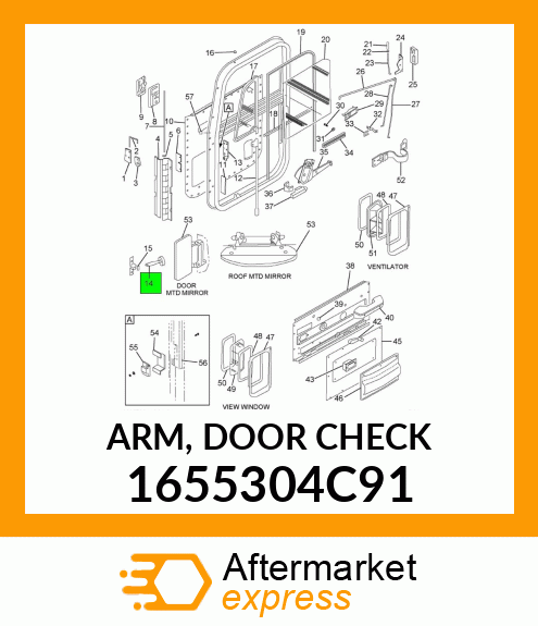 ARM, DOOR CHECK 1655304C91