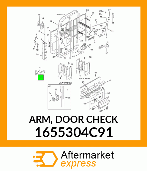 ARM, DOOR CHECK 1655304C91