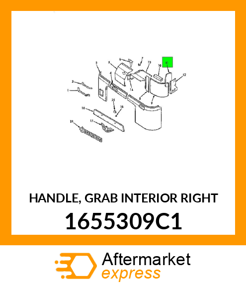 HANDLE, GRAB INTERIOR RIGHT 1655309C1