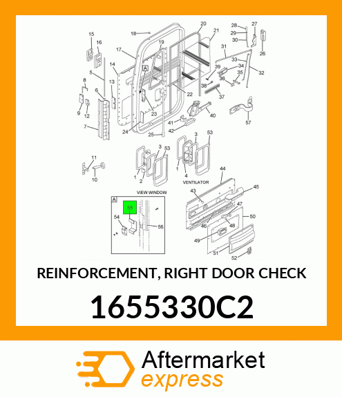 REINFORCEMENT, RIGHT DOOR CHECK 1655330C2