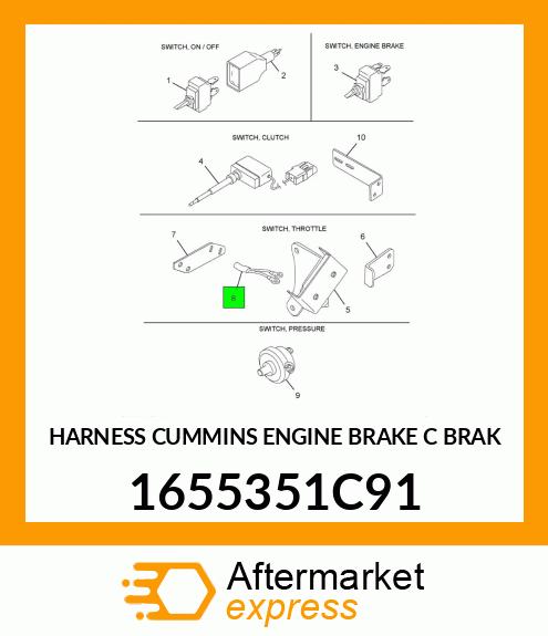 HARNESS CUMMINS ENGINE BRAKE C BRAK 1655351C91