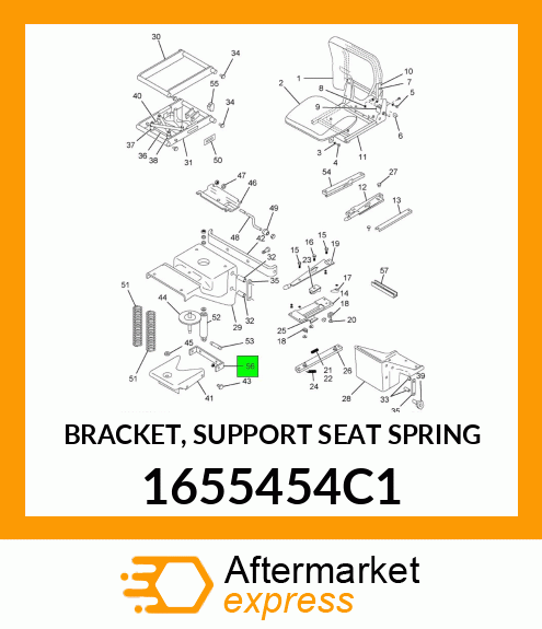 BRACKET, SUPPORT SEAT SPRING 1655454C1