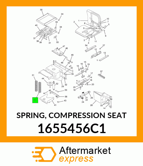 SPRING, COMPRESSION SEAT 1655456C1