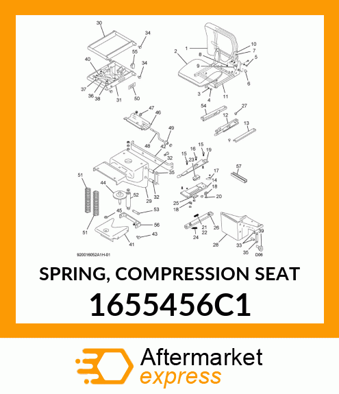 SPRING, COMPRESSION SEAT 1655456C1