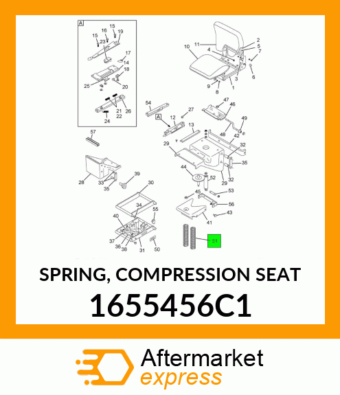 SPRING, COMPRESSION SEAT 1655456C1