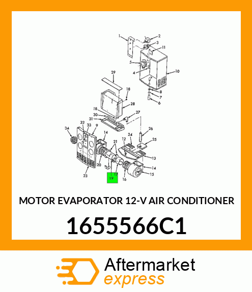 MOTOR EVAPORATOR 12-V AIR CONDITIONER 1655566C1