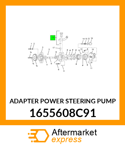 ADAPTER POWER STEERING PUMP 1655608C91