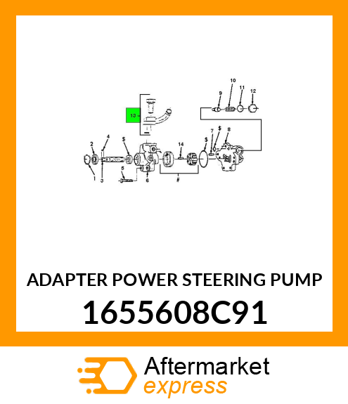 ADAPTER POWER STEERING PUMP 1655608C91