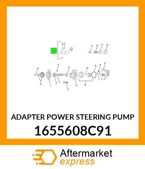 ADAPTER POWER STEERING PUMP 1655608C91