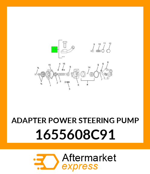 ADAPTER POWER STEERING PUMP 1655608C91