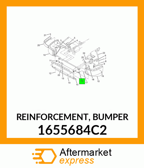 REINFORCEMENT, BUMPER 1655684C2