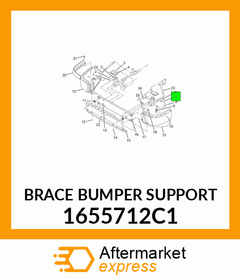 BRACE BUMPER SUPPORT 1655712C1