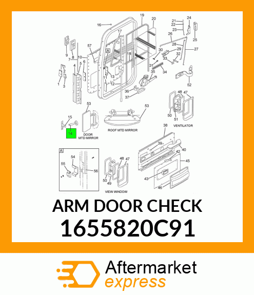 ARM DOOR CHECK 1655820C91