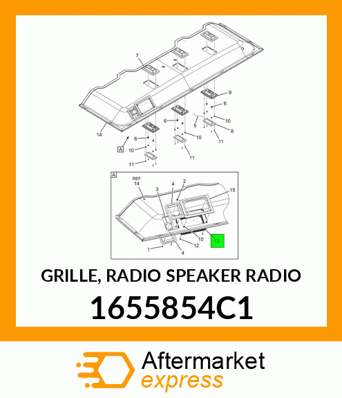 GRILLE, RADIO SPEAKER RADIO 1655854C1