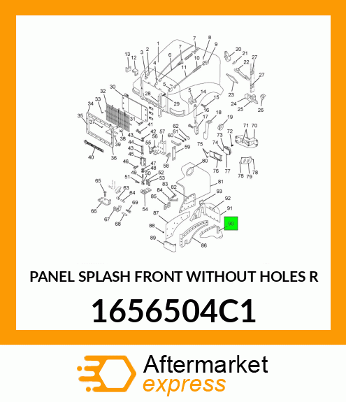 PANEL SPLASH FRONT WITHOUT HOLES R 1656504C1